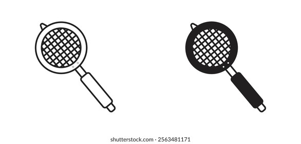 Strainer icons in outline and fill. vector illustration for ui.