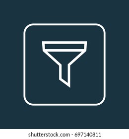 Strainer Outline Symbol. Premium Quality Isolated Filter Element In Trendy Style. Strainer Outline Symbol. Premium Quality Isolated Filter Element In Trendy Style.