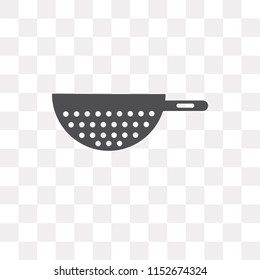 Strainer vector icon isolated on transparent background, Strainer logo concept