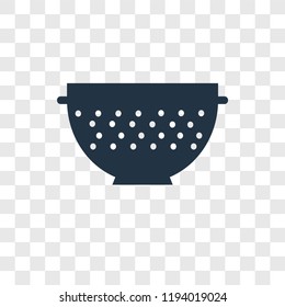 Strainer vector icon isolated on transparent background, Strainer transparency logo concept