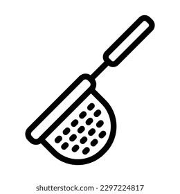 Strainer Vector Line Icon Design