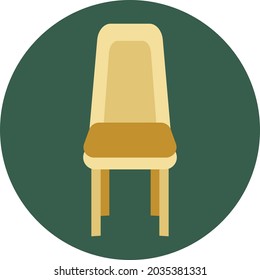 Straith kitchen chair, illustration, vector, on a white background.