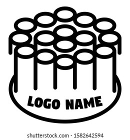 Stranded cable logo icon. Outline stranded cable logo vector icon for web design isolated on white background