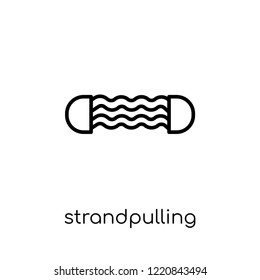 Strandpulling icon. Trendy modern flat linear vector Strandpulling icon on white background from thin line Gym and fitness collection, editable outline stroke vector illustration