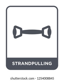 strandpulling icon vector on white background, strandpulling trendy filled icons from Gym equipment collection, strandpulling simple element illustration
