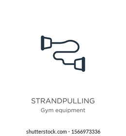 Strandpulling icon vector. Trendy flat strandpulling icon from gym and fitness collection isolated on white background. Vector illustration can be used for web and mobile graphic design, logo, eps10