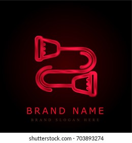 Strandpulling red chromium metallic logo