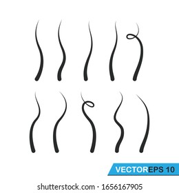 
strands of hair icon vector design illustration