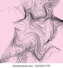 strands of hair textured overlay Stock Illustration