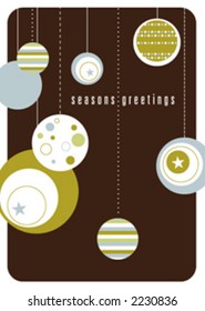Strands of retro holiday ornaments