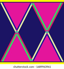 Strange, abstract patterns in the RGB style. bright, vintage vector drawing