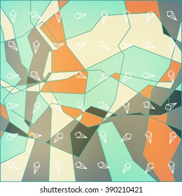 strange abstract stylized digital pattern with geometric figures