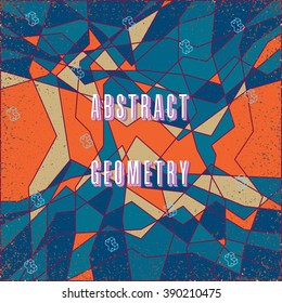 strange abstract stylized digital pattern with geometric figures