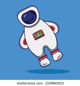 A strange astronaut drawing vector art.