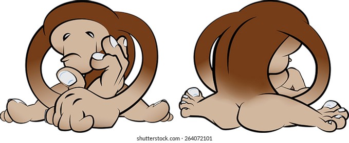 strange Bigfoot thing front and back