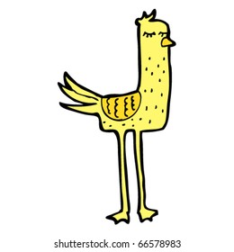 caricatura de pájaro extraño