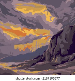 A strange dystopian abstract world