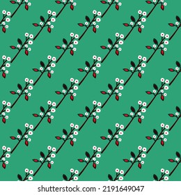 Strange flower seamless pattern. Contemporary botanical floral ornament. Creative plants endless wallpaper. Simple design for fabric, textile print, wrapping paper, cover. Vector illustration