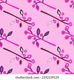 Extraño patrón de flor sin costura. Ornamento botánico floral contemporáneo. Plantas creativas y fondo de pantalla interminable. Diseño sencillo para tela, imprenta textil, papel envolvente, cubierta. Ilustración del vector
