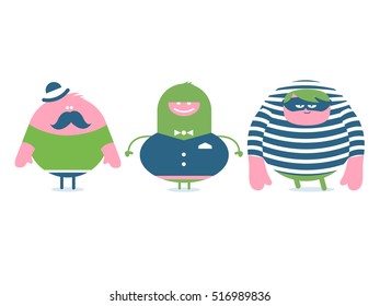 Strange funny vector characters