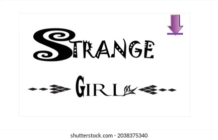 Strange Girl Silhouette Desing SVG