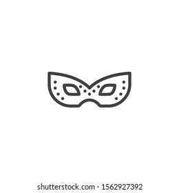 Strange mask line icon. linear style sign for mobile concept and web design. Carnival mask outline vector icon. Sex toy shop symbol, logo illustration. Vector graphics