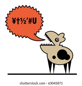 Strange monster, vector illustration