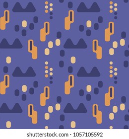 Strange mountain forest seamless pattern. Suitable for screen, print and other media.