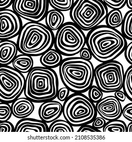 A strange print of circles. Rounded pattern. Print for textiles, wallpaper, napkins, linens. Abstract repeating pattern