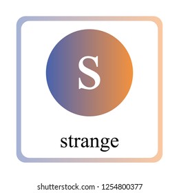 Strange quark vector illustration. Quantum mechanics. Elementary particles.