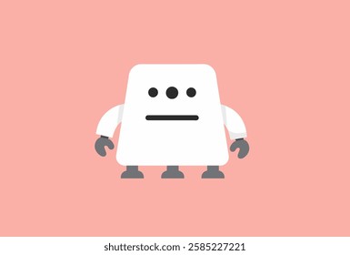 A strange robot with three eyes.