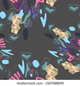 Strange seamless abstract urban pattern.