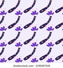 Las formas extrañas dan forma a un patrón sin costura. Plantas tropicales, papel de pared sin fin. Ornamento botánico floral contemporáneo. Diseño sencillo para tela, imprenta textil, papel envolvente, cubierta. Ilustración del vector
