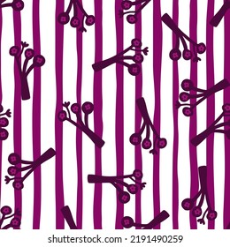 Strange shapes flower seamless pattern. Contemporary botanical floral ornament. Creative plants endless wallpaper. Simple design for fabric, textile print, wrapping paper, cover. Vector illustration