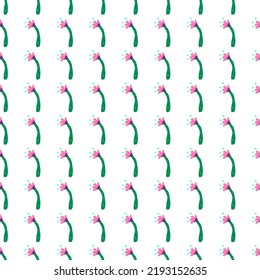 Strange shapes flower seamless pattern. Tropical plants endless wallpaper. Contemporary botanical floral ornament. Simple design for fabric, textile print, wrapping paper, cover. Vector illustration