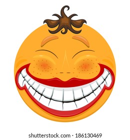Strange smiling toothy smiley