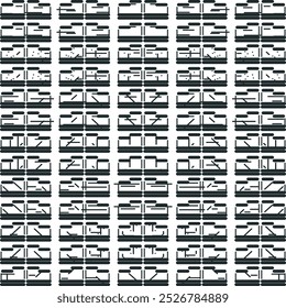  Las estructuras extrañas parecen modelos de edificios o estructuras de marcos.