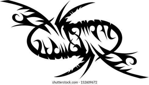 Strange tattoo graphics.