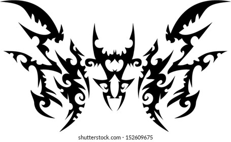Strange tattoo graphics.
