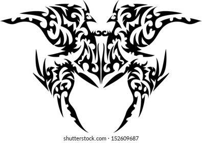Strange tattoo graphics.