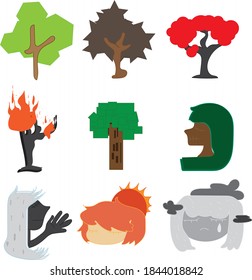
Strange trees and various colors