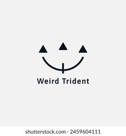 Strange trident logo from lines and triangles.