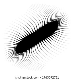 Strange Vector Shape isolated on white background. Geometric figures, distortion, variety of kinks and transformations. Shapes are great for web pages social media t-shirts sci-fi  postcards logos