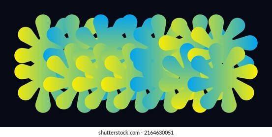 Strange Vector Shapes Background. Geometric figures, distortion, variety of kinks and transformations. Shapes are great for  web pages social media t-shirts sci-fi scenes postcards logos
