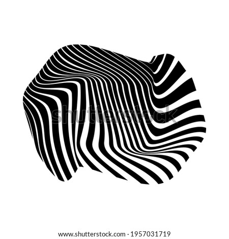 Strange Vector Shapes Collection. Geometric figures, distortion.