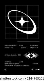Strange Vector Shapes Poster Template. Geometric figures, distortion, variety of kinks and transformations. Shapes are great for  web pages 