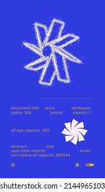 Seltsame Vektor Formen Poster Vorlage. Geometrische Figuren, Verzerrungen, Verschiedenartigkeit der Verzierungen und Umformungen. Formen eignen sich hervorragend für Webseiten 