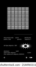 Strange Vector Shapes Poster Template. Geometric figures, distortion, variety of kinks and transformations. Shapes are great for  web pages 