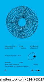 Strange Vector Shapes Poster Template. Geometric figures, distortion, variety of kinks and transformations. Shapes are great for  web pages 