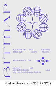 Plantilla de póster de formas vectoriales extrañas. Cifras geométricas, distorsión, variedad de tintas y transformaciones. Las formas son excelentes para páginas web camisetas de medios sociales escenas de ciencia ficción logotipos de postales